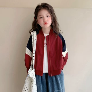 女童外套春秋2026新款儿童洋气秋装女宝宝时髦秋季休闲夹克棒球服