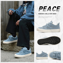 2025春季新款面包鞋男百搭小众男休闲单鞋帆布滑板鞋一件代发8102