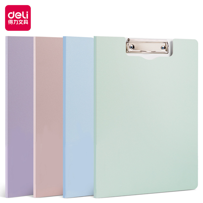 Deli 64519 espuma PP tablero plegable vertical clip carpeta estudiante suministros de oficina