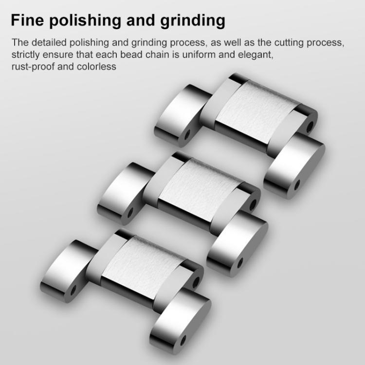 Generales de cinco líneas de acero inoxidable sólido correa de fijación de mariposa 18mm / 14mm / 22mm / 20mm con aguja de oreja