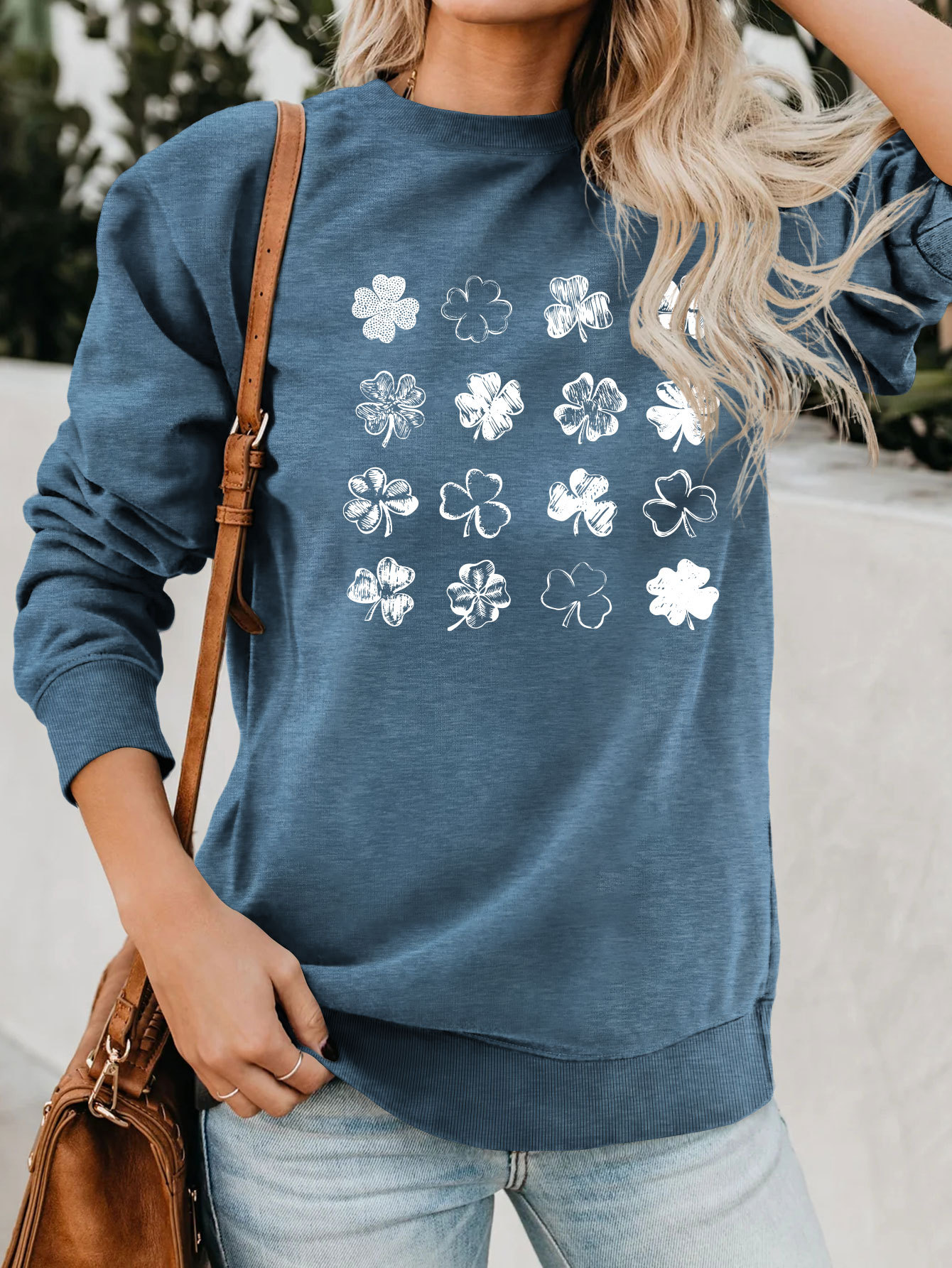 Women's Hoodies Long Sleeve Casual Streetwear Shamrock display picture 17