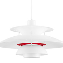 北欧PH50吊灯现代简约创意灯饰餐厅客厅卧室鱼线型装饰照明灯白色