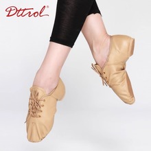 舞蹈鞋女软底儿童艺术体操鞋地板练功室内爵士舞现代舞真皮舞蹈鞋