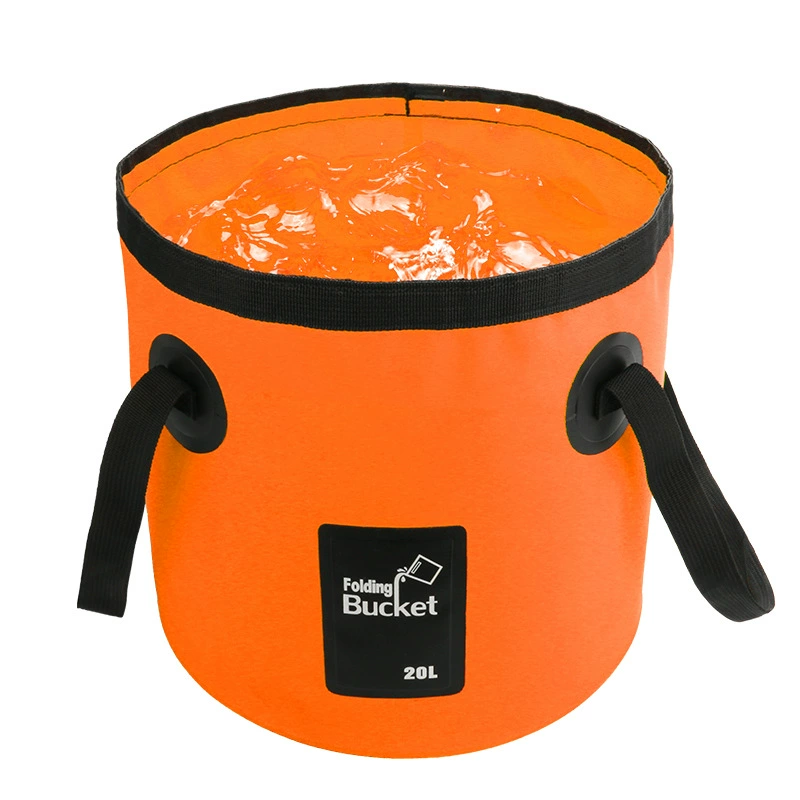 Foldable bucket, universal handheld capacious storage system for traveling, wholesale