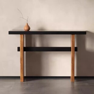 Middle-ancient style solid wood entrance table against the wall table end view table for living room corridor log entrance table