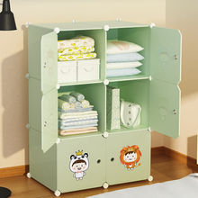 衣柜简易组装塑料布儿童宝宝经济型收纳柜子合单人储物婴儿小衣橱