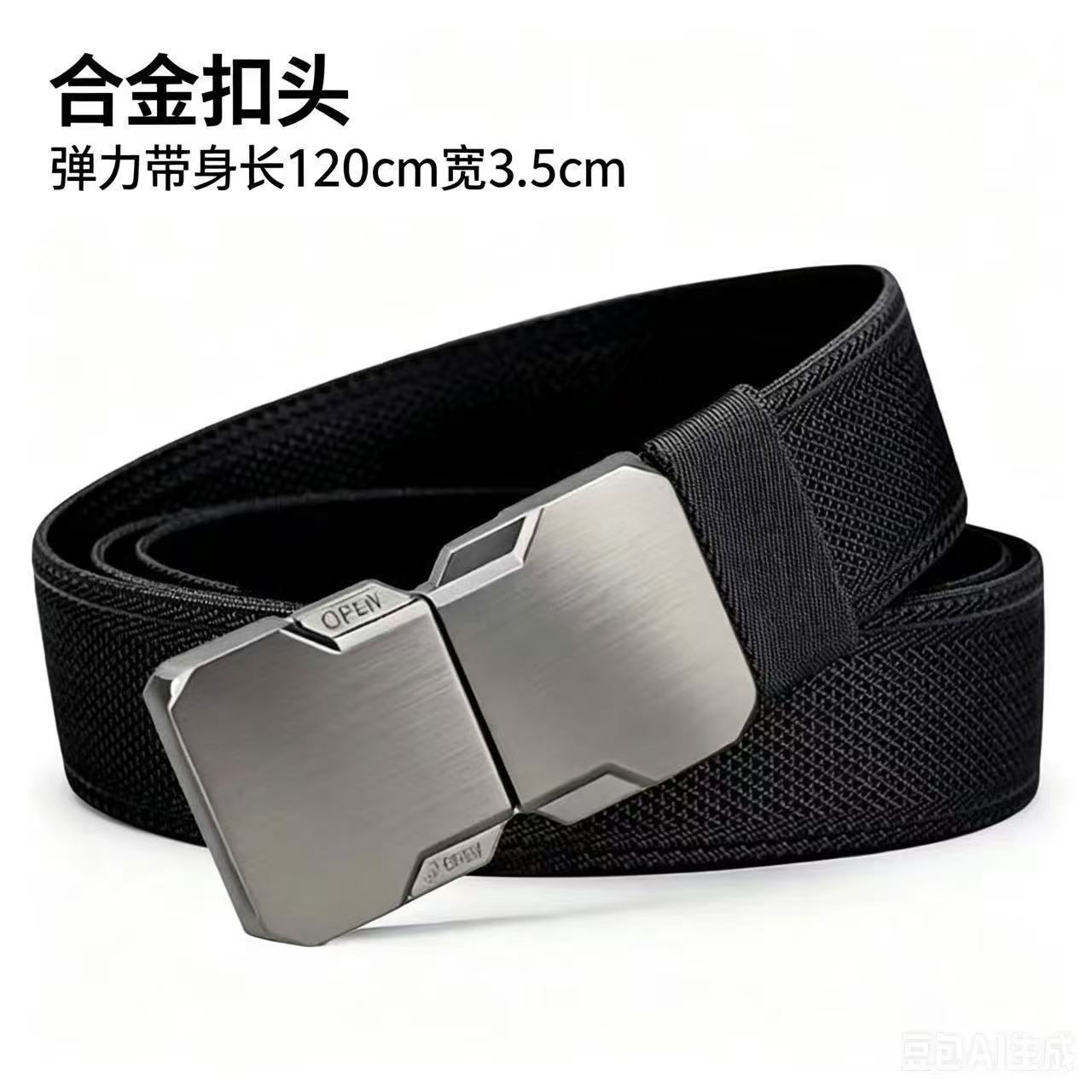 Kişi üçün elastik toxunma kəmər, metal toqqalı, outdoor və taktiki