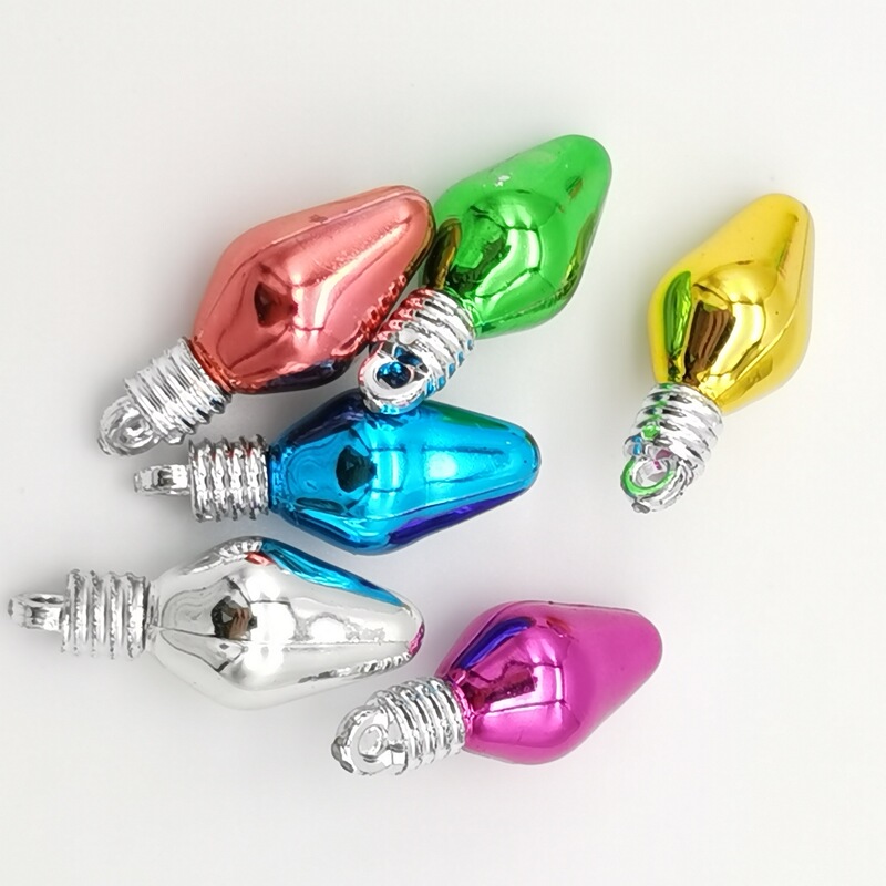 Colorful Electroplated Olive-shaped Bulb Capsules Christmas Lighting Decorations Christmas Tree Colorfulful DIY Accessories