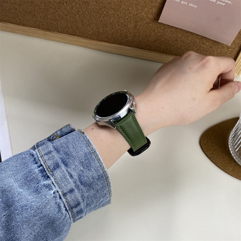 Sobib Samsungi ja Huawei moodsa stiiliga kellarihmadele, 20 mm ja 22 mm, Nautiluse magnetilise kokkupandava pandlaga nahast kellarihmadele._voghion.com