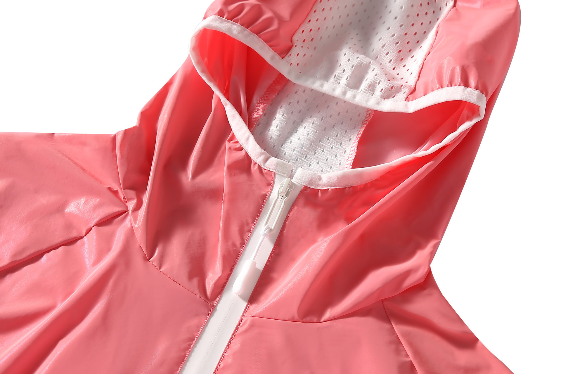 Abbigliamento da uomo, giacca riflettente colorata, sport all'aria aperta, con giunture in rete, giacca con cappuccio traspirante_voghion.com