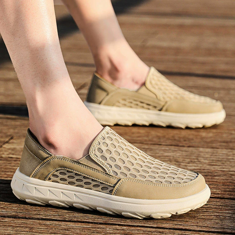 Мужская повседневная одиночная обувь 2025 летняя дышащая сетка