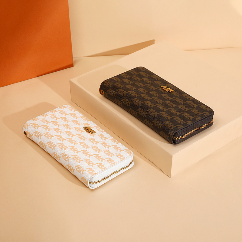 MK Internet Celebrant Genuine Leather Hand Bag Women's New 2024 Women's Bag Fashionable Hand Clutch Bag Mini Card Bag Small Bag