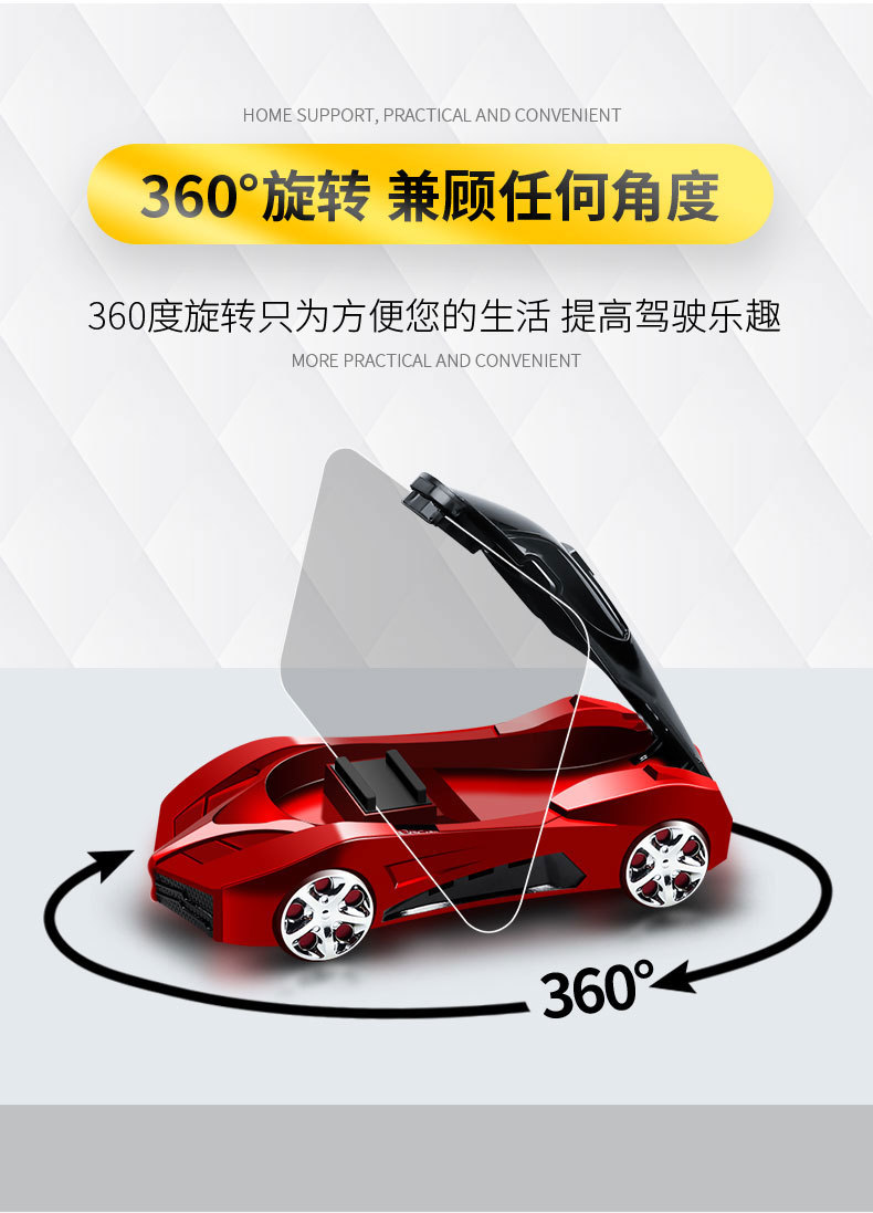 Dashboard Car Mobile Phone Holder Multi-Function Navigation Support Frame Car Model Parking Number Plate Car Perfume Aromatherapy