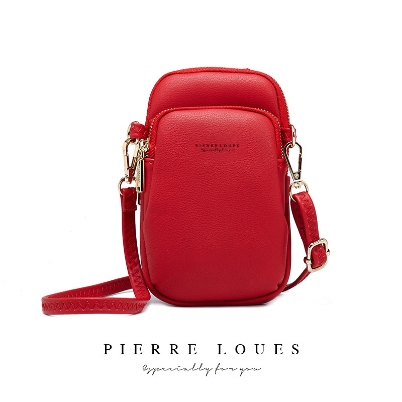 Bolsa transfronteriza 2024 nueva bolsa de teléfono móvil de las mujeres bolsa de mensajero de hombro simple de moda Corea del Sur PU bolsa pequeña de las mujeres al por mayor