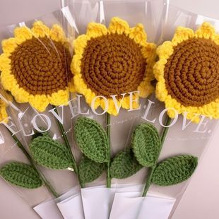 Woven flower finished sunflower wool Tanabata Valentine's Day to send teachers to send friends