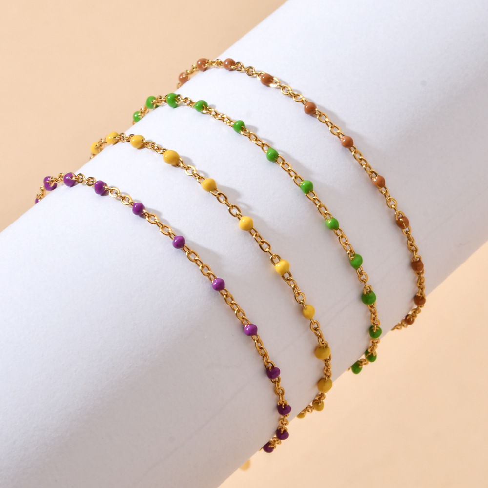 20g Weight Lady Simple Style Round Stainless Steel Bracelets In Bulk