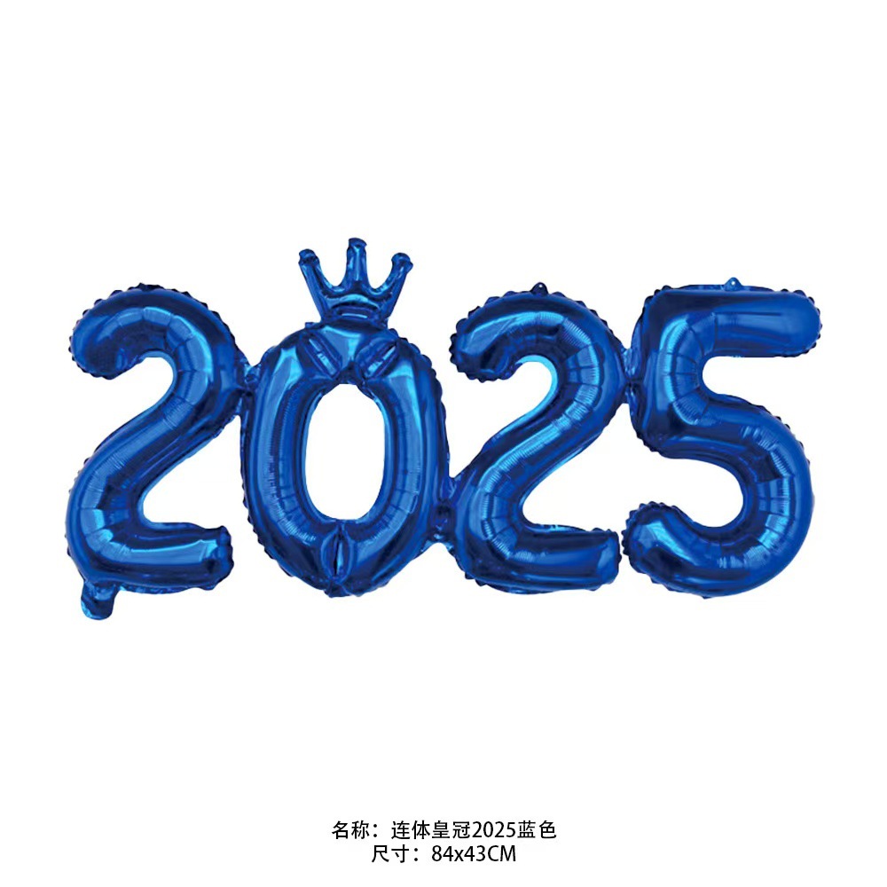 2025 globos de película de aluminio digital unidos globos de corona digital de 16 pulgadas globos de aluminio de papel de Año Nuevo