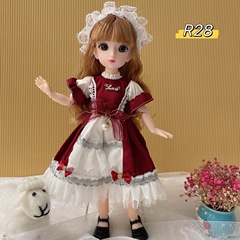 Cute baby 30cm Barbie doll princess suit 3D eyes 23 joints 6 points bjd internet celebrity doll children's gift