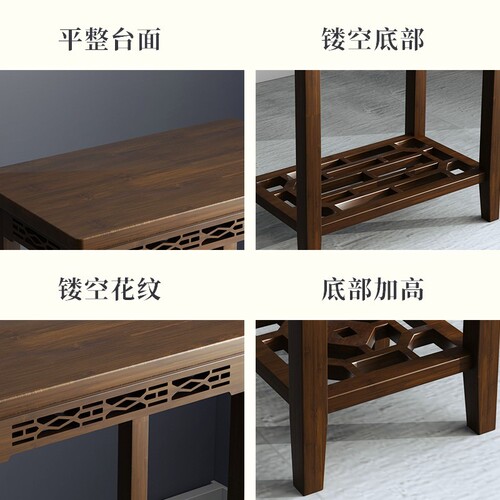 Modern Chinese style flower stand for living room, indoor floor-standing flower pot stand, antique-style flower table for balcony, decorative shelf