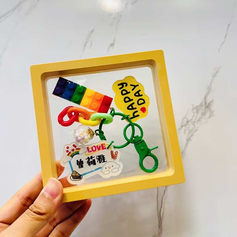 Customized Acrylic Name Keychain Kindergarten Children's Day Birthday Gift Portrait Photo Graduation Souvenir