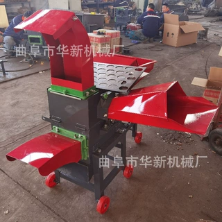 养殖场用玉米秸秆粉碎机两相电小型青储铡草机干湿两用麦草破碎机
