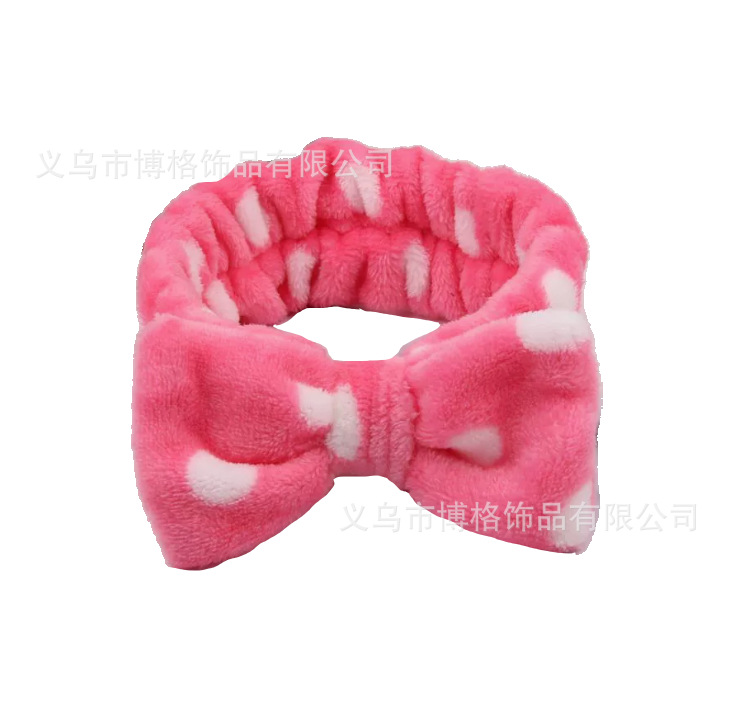 Diadema con lazo de lunares con estampado de leopardo europeo y americano, pañuelo facial SPA, diadema elástica transfronteriza, diadema de borde ancho a rayas