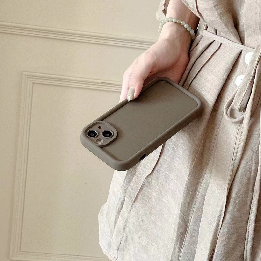 Simple dopamina color sólido para Apple 13PROMAX teléfono caso iPhone14 hembra 12Pro/11 suave 14PM