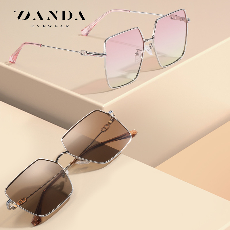 Nuevas gafas de sol de moda de las mujeres de gran marco gafas de sol lisas LS318 transmisión en vivo recomendar protección UV gafas de sol polarizadas