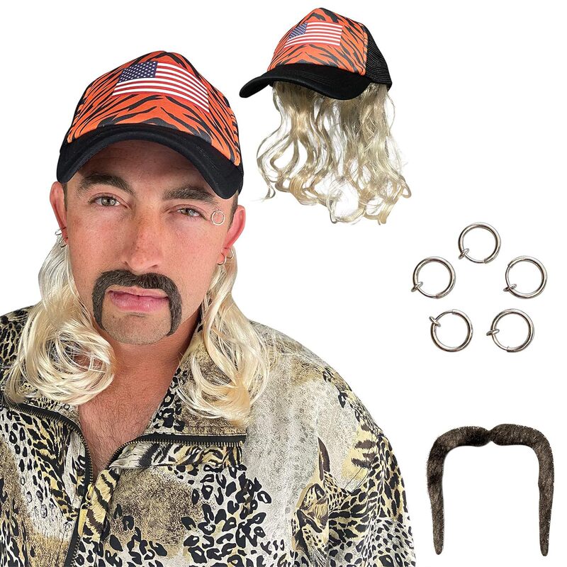 King Tiger wig JOE80S Rocker wig party wig Retro wig Punk Halloween cos