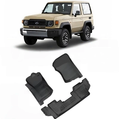 Universal Foot Pad: Lc200 Floor Mats Tpe - brand-new-2024-25-left-hand-drive-lc-355kg-door-version-driver-passenger-rear-floor-mats-3-pieces-in-total-full-tpe-special-car-dedicated