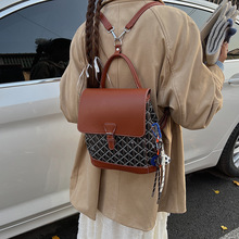 时尚潮流包包女跨境新款休闲通勤撞色背包韩版大容量百搭双肩包