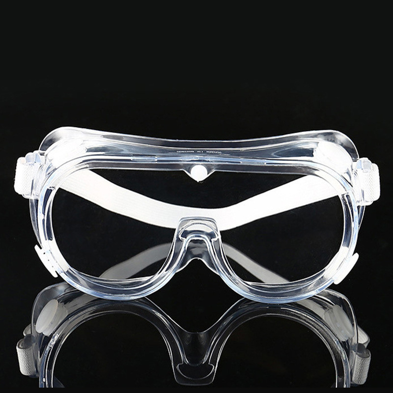 现货防护隔离眼罩四珠防起雾飞沫透明软胶封多功能防护眼镜护目镜|ms