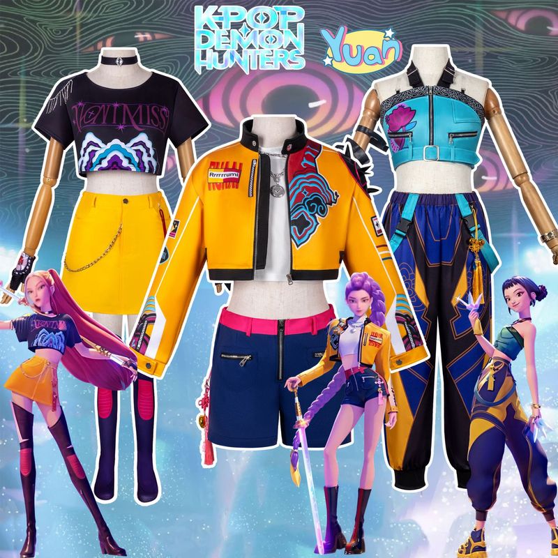 猎魔女团cos服K-POP明星鲁米 米拉 佐依 韩流巨星动漫cosplay服装|undefined