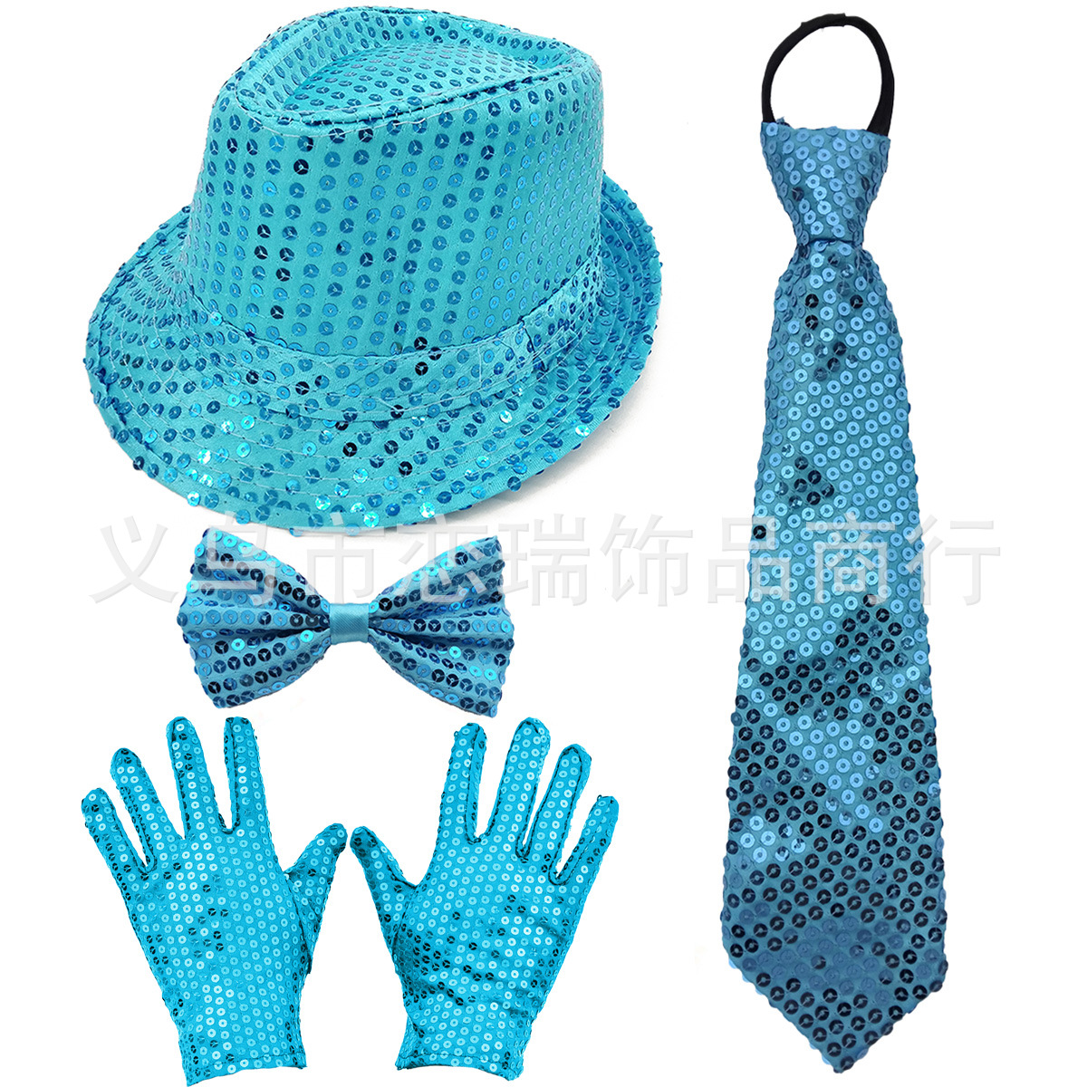 70s DISCO espectáculo accesorios esquinilla sombrero corbata guantes cinturón hombre conjunto Xiaoyin TEMU en stock