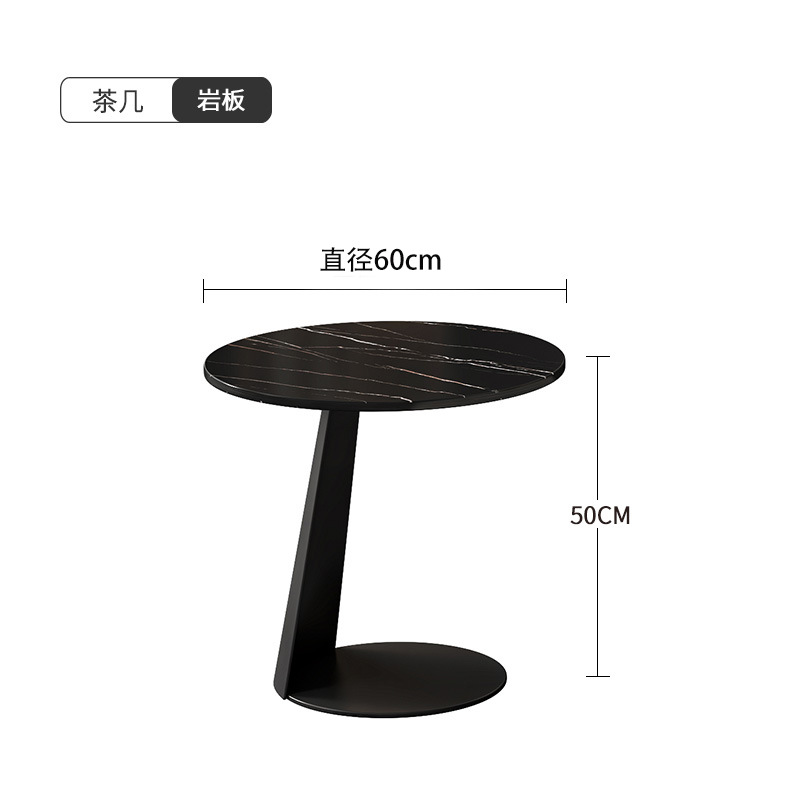 작은 커피 테이블 로렌 블랙 골드 D60 * H50cm