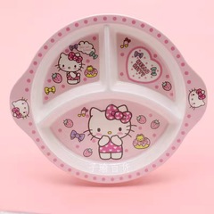 Children's Melamine Tableware Set Ice and Snow Queen Snow White Format Dinner Plate Snack Plate Fruit Plate Baby Home Use Dinner Plate