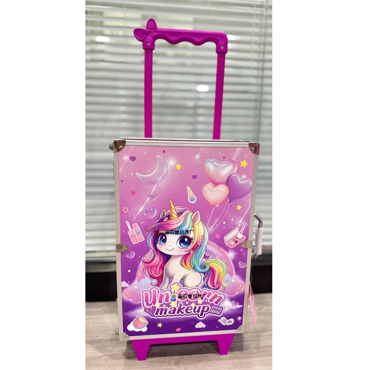 Niños unicornio caja de esmalte de uñas princesa de vestuario juguetes caseros con caja de tracción de cosméticos láser