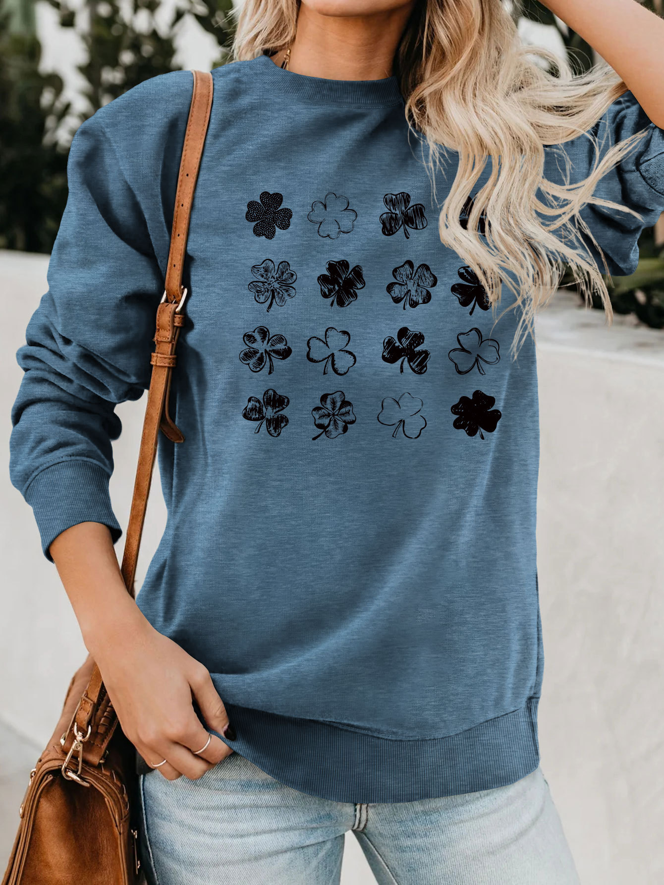 Women's Hoodies Long Sleeve Casual Streetwear Shamrock display picture 18