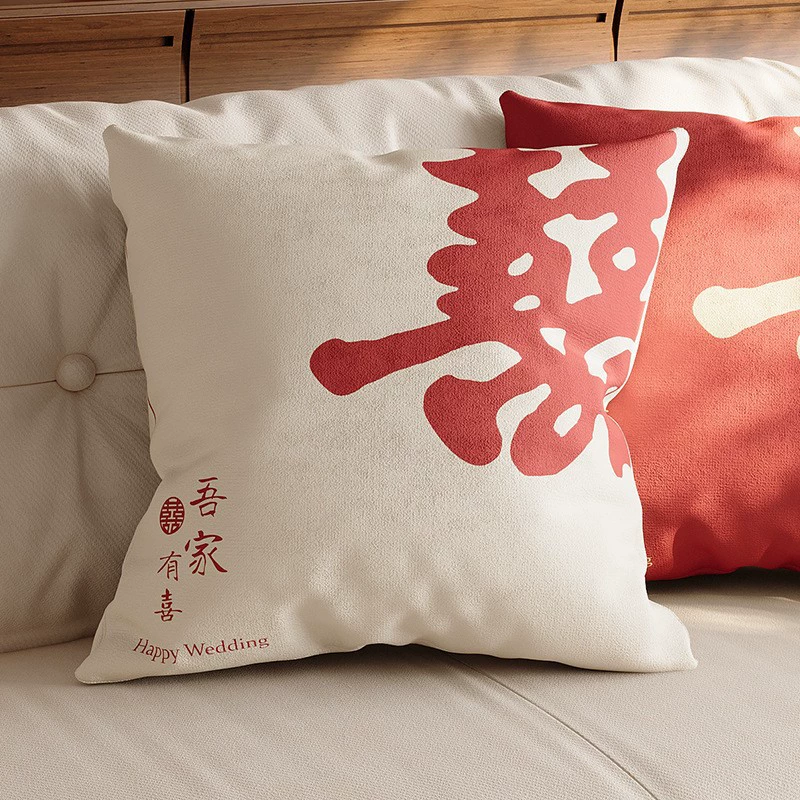 Pillow, red sofa, pillowcase for bed