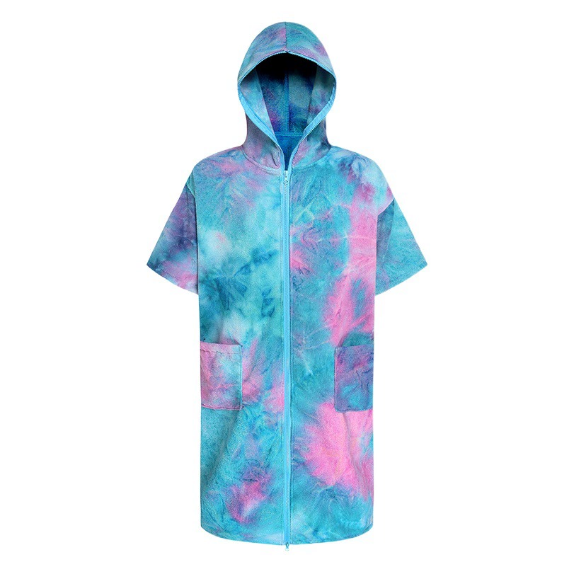 Окрашенные на галстуке халаты быстросохнущие банные полотенца для купания спортивные большие носимое полотенце