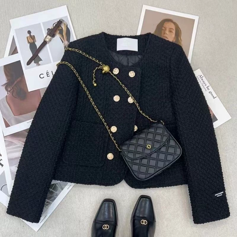 Подкладка с пухом, демисезонная куртка, в стиле Шанель, премиум, для подростков