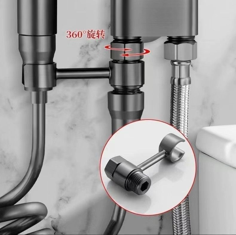 Toilet companion with one-in-two-out spray, household flushing device, toilet high-pressure Angle valve faucet, bathroom factory supply undefined