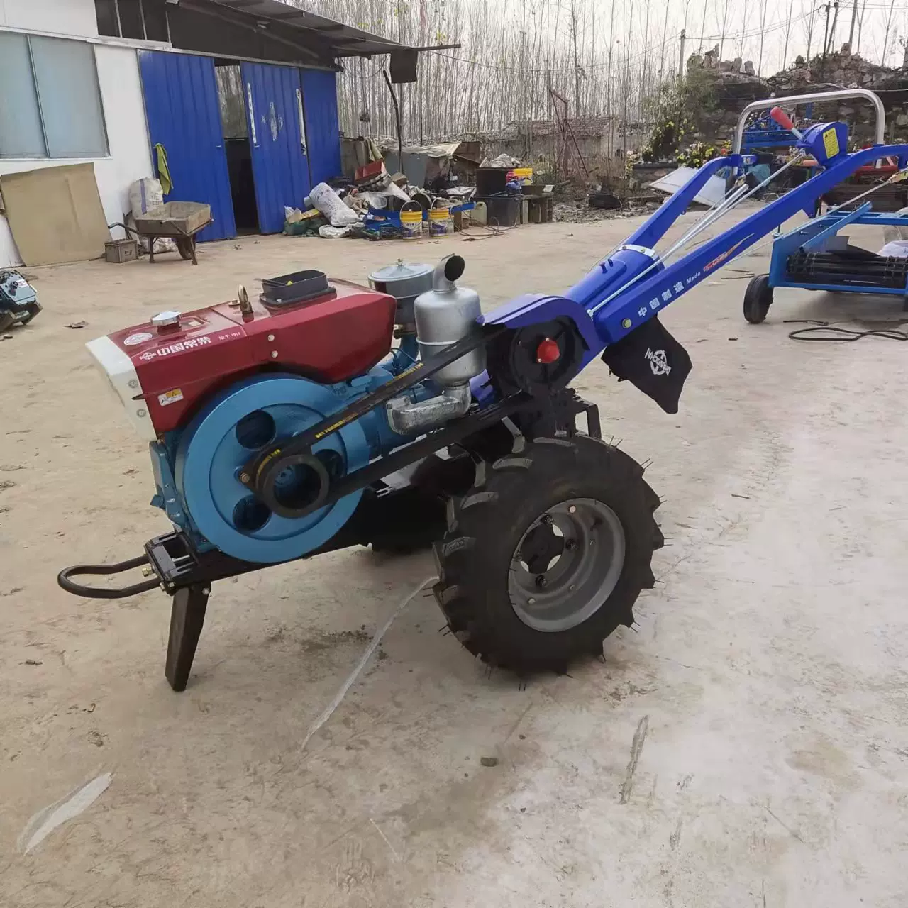 农用手扶拖拉机18马力柴油水冷耕地机101底盘旋耕开荒犁地机