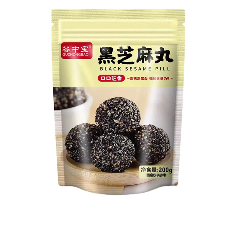 Gu Zhongbao без сахара черные кунжутные шарики в мешках кунжутные шарики без сахара черные кунжутные шарики продукты питания оптом поколение