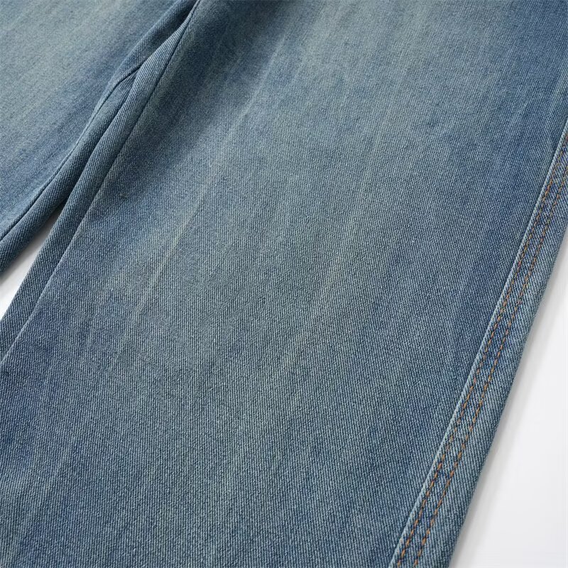 Unisex Vintage Workwear Jeans – Distressed Denim With Utility Pockets (S-XXXL, Classic Blue Wash)_mkmklike.com