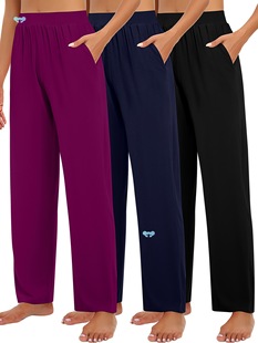 3Pcs Women's Lounge Pants Cozy Wide Leg Yoga Sweatpants with