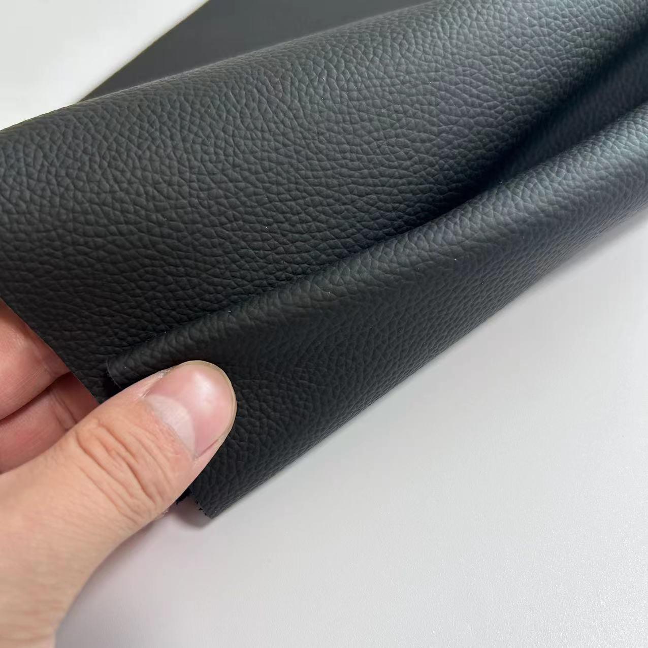 黑色头层牛皮皮料真皮面料皮子荔枝纹沙发座椅床头软包整张真牛皮