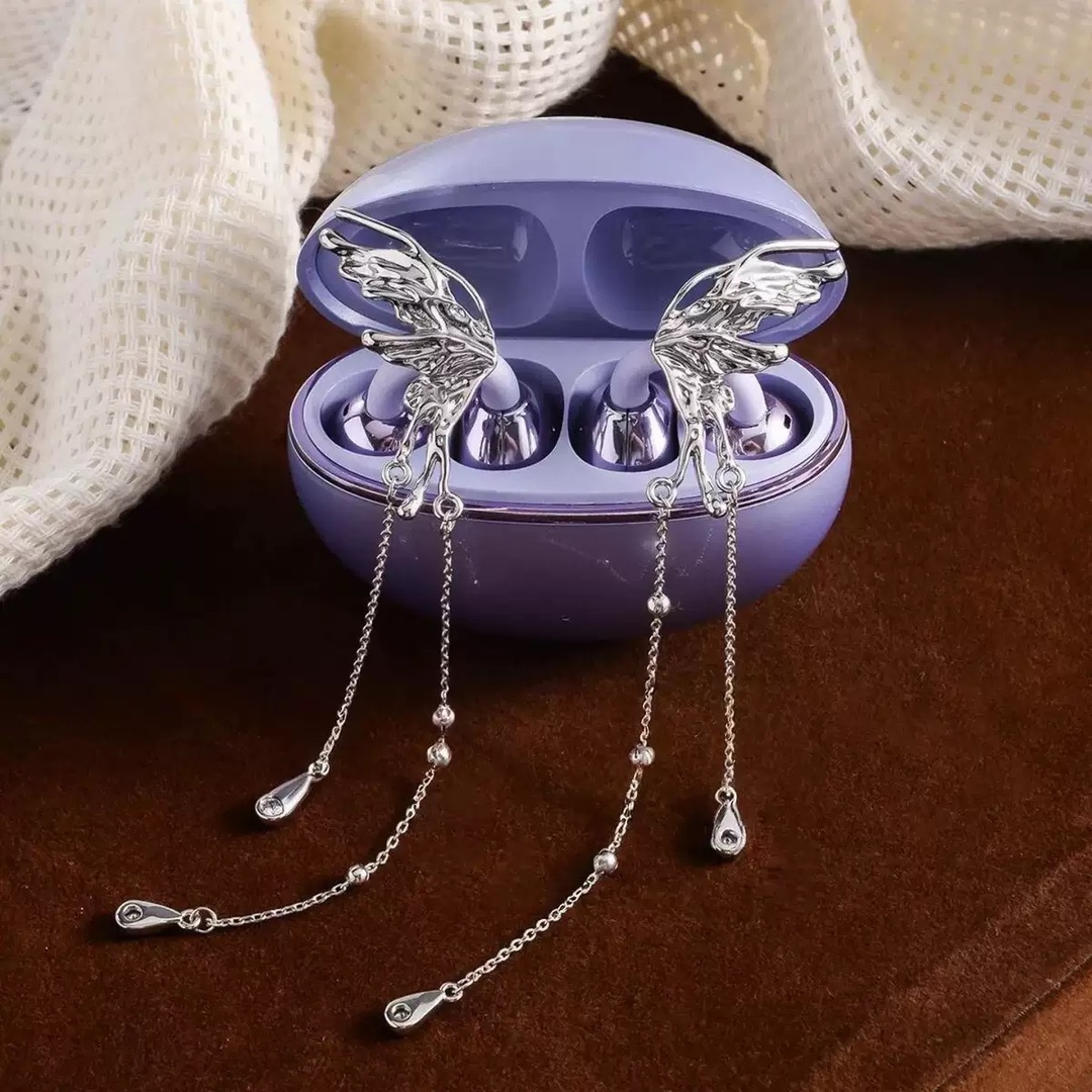 The New Hollow Butterfly Tassel Earphone Clip Is Suitable for Freeclip Earphones, with a New Chinese-Style Elegant Earphone Clip