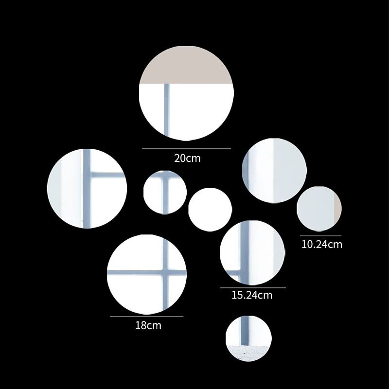 Зеркальные настенные наклейки с фабрики оптом большие круглые маленькие круглые спальни гостиная декоративные водонепроницаемые зеркальные настенные наклейки