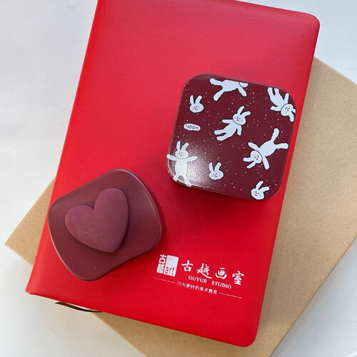 Lucky Red Bunny Personalized High-end Red Contact Lens Box Girl Color Contact Lens Box Retro High-end BH398